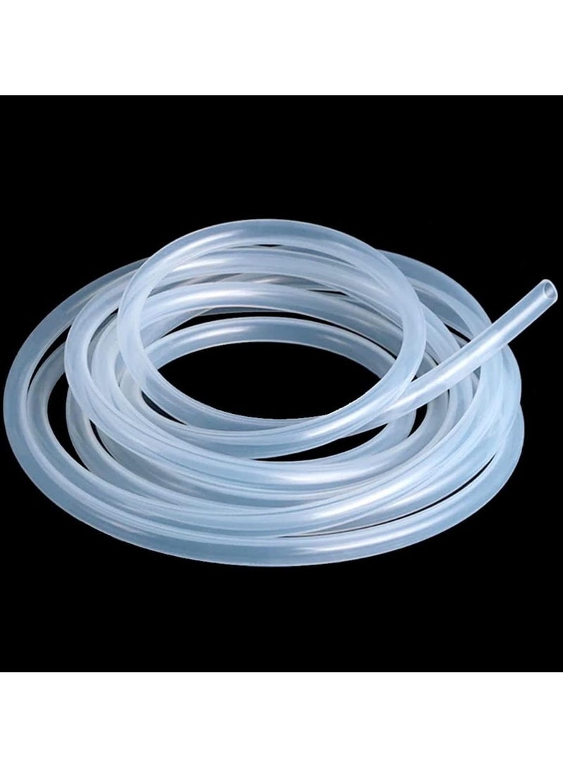 RATSAW Silicone Tubing 6mm (1/4") ID x 8mm OD (Length 5 Meter- 16.4FT) Food Grade High-temperature Pure Silicone Hose Tube Clear Pipe for Home Brewing Air and Liquid Transfer - Image 1
