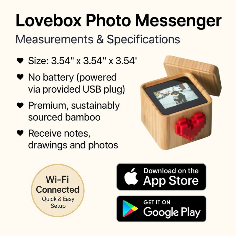 Lovebox Photo Messenger | Meaningful Gift for Partner, Mom, Dad, Wife, Husband, Grandma, Grandpa, Kids, Couple Gift, Long Distance Relationship - Image 5