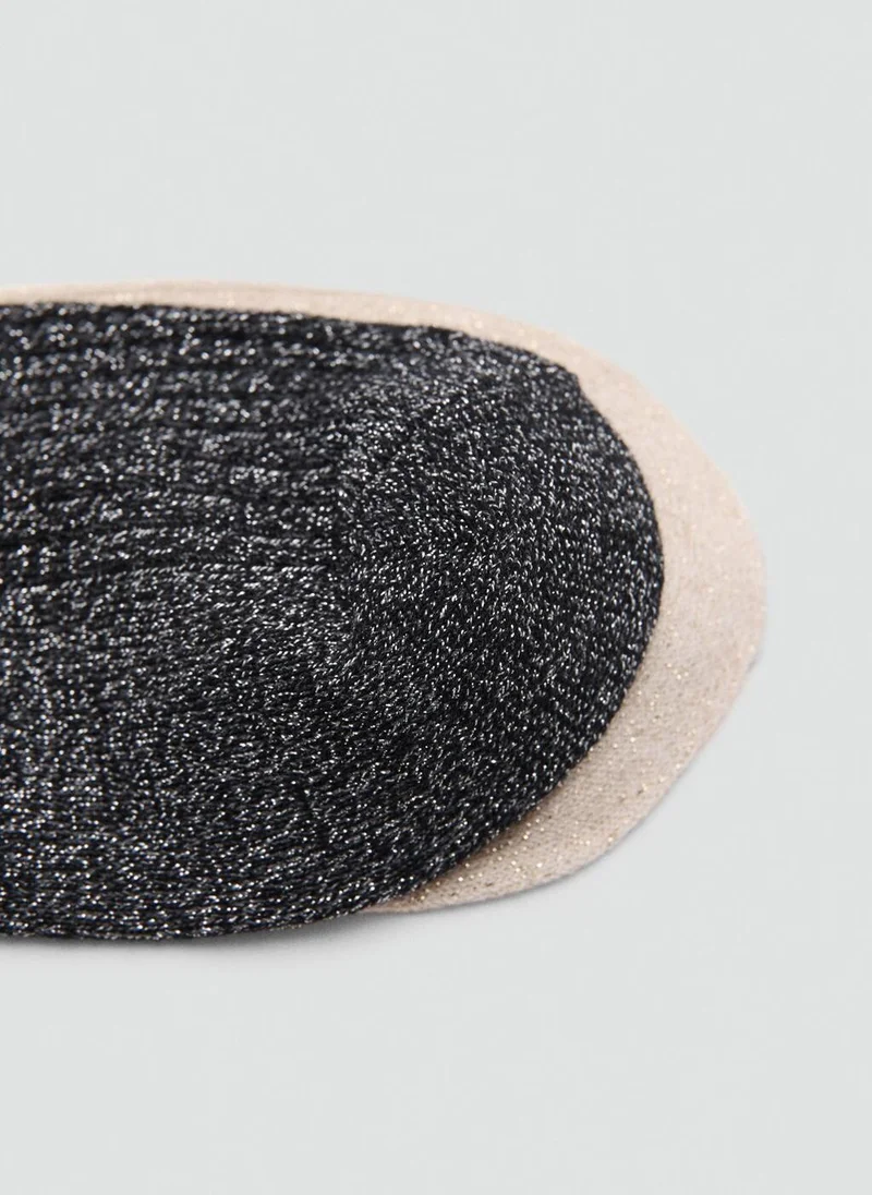 مانجو جوارب لامعة مضلعة