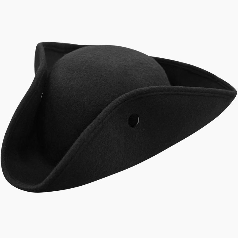 Xeehwb Pirate Hat for Men Women,Pirate Costume Accessories Hat,Colonial Triangle Hat for Halloween,Dress Up Party - Image 1