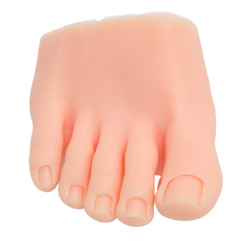 Nails Art Training Display Fake Half Foot Model Light Skin Color Tattoo Practice Silicone Foot Model Right - Image 4