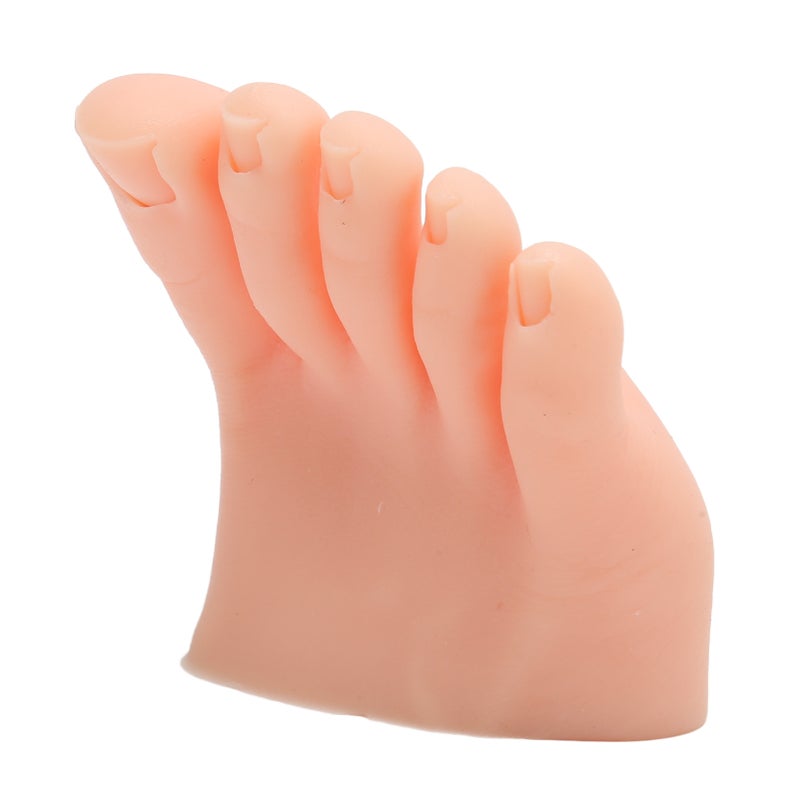 Nails Art Training Display Fake Half Foot Model Light Skin Color Tattoo Practice Silicone Foot Model Right - Image 2