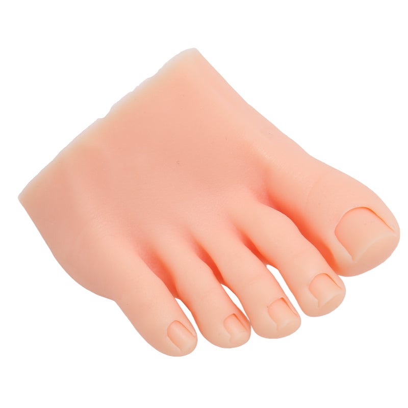 Nails Art Training Display Fake Half Foot Model Light Skin Color Tattoo Practice Silicone Foot Model Right - Image 5