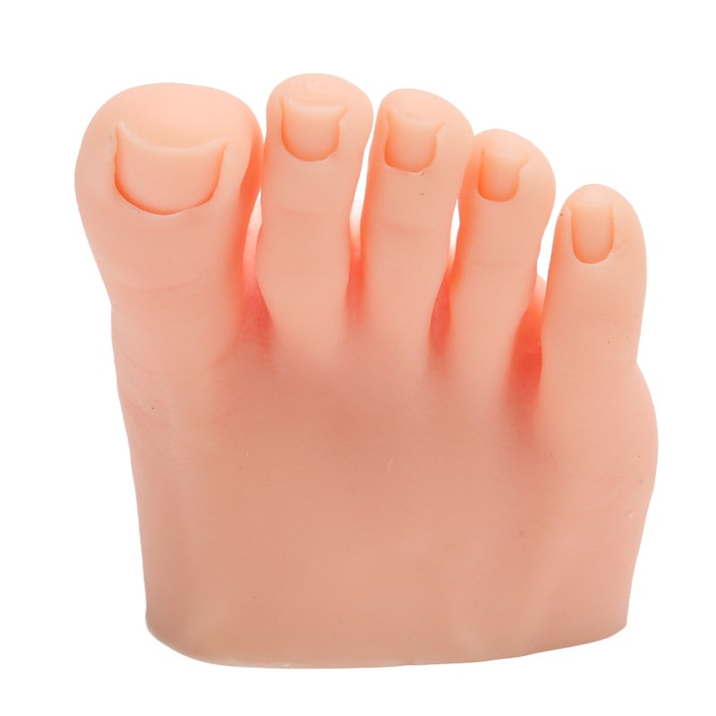 Nails Art Training Display Fake Half Foot Model Light Skin Color Tattoo Practice Silicone Foot Model Right - Image 1