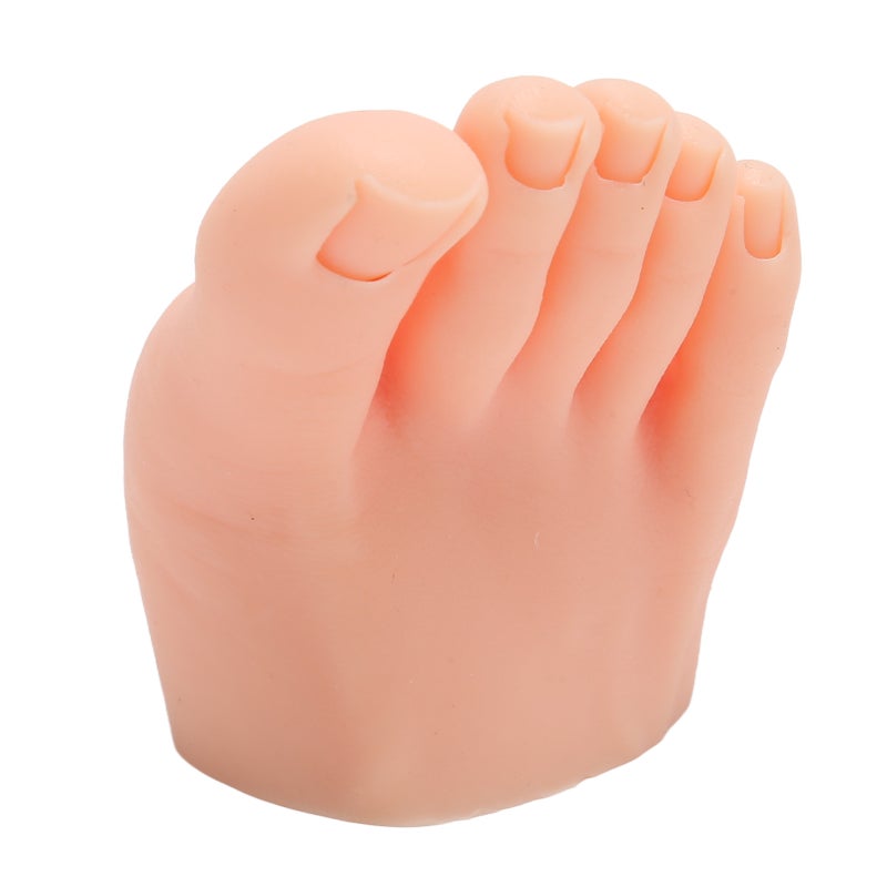 Nails Art Training Display Fake Half Foot Model Light Skin Color Tattoo Practice Silicone Foot Model Right - Image 3