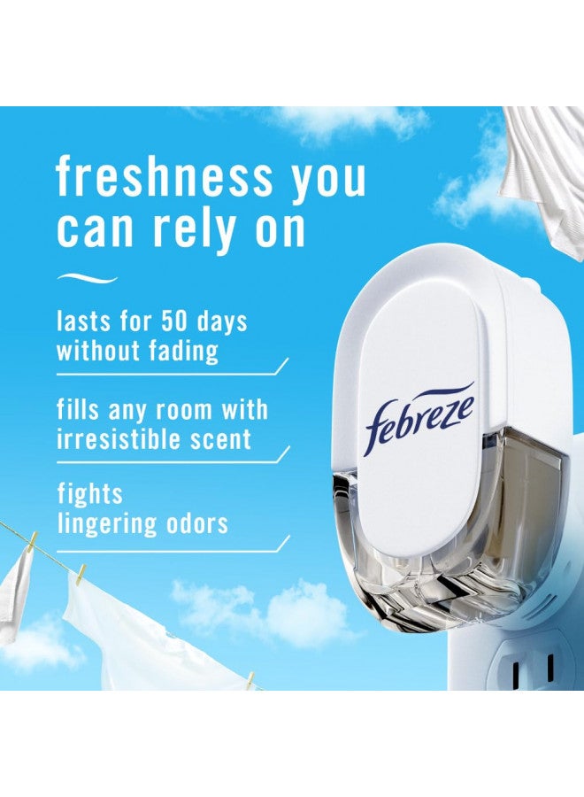 febreze Febreze Odor-Fighting Fade Defy PLUG Air Freshener Refill, Linen & Sky, (3) .87 fl. oz. Oil Refills - Image 3