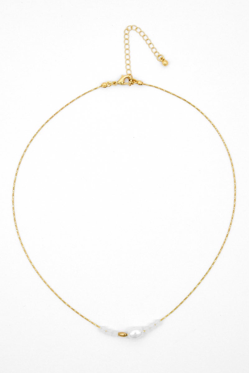 Caracol Women Gold Plated Pearl Necklace, Gold  - Image 3