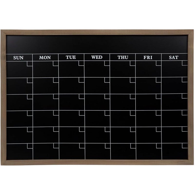 Hobby Lobby Wall Calendar, Chalkboard Style, 21.63 H x 30.75 W x 0.81 D, Black, White & Brown - Image 1