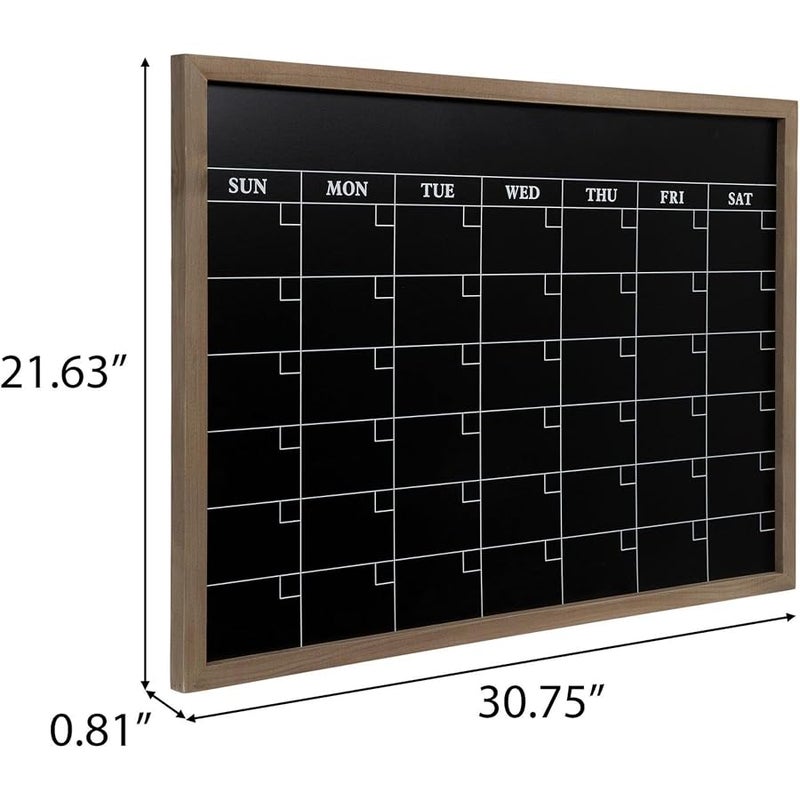 Hobby Lobby Wall Calendar, Chalkboard Style, 21.63 H x 30.75 W x 0.81 D, Black, White & Brown - Image 3
