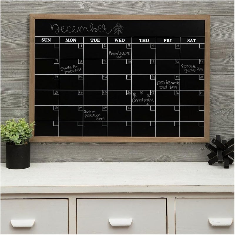 Hobby Lobby Wall Calendar, Chalkboard Style, 21.63 H x 30.75 W x 0.81 D, Black, White & Brown - Image 4