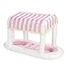 FUNBOY Giant Floating Pink Cabana Stripe Drink Station Removable Fabric Shade with Fringe Perfect for Parties TableTop Decorations and inPool Refreshments - Image 3