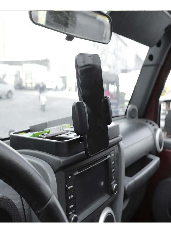 Jimen حامل هاتف محمول متوافق مع سيارات جيب رانجلر JK JKU موديلات 2007-2010، منظم لوحة القيادة، صينية تخزين - Image 5