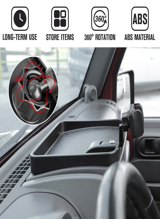 Jimen حامل هاتف محمول متوافق مع سيارات جيب رانجلر JK JKU موديلات 2007-2010، منظم لوحة القيادة، صينية تخزين - Image 4