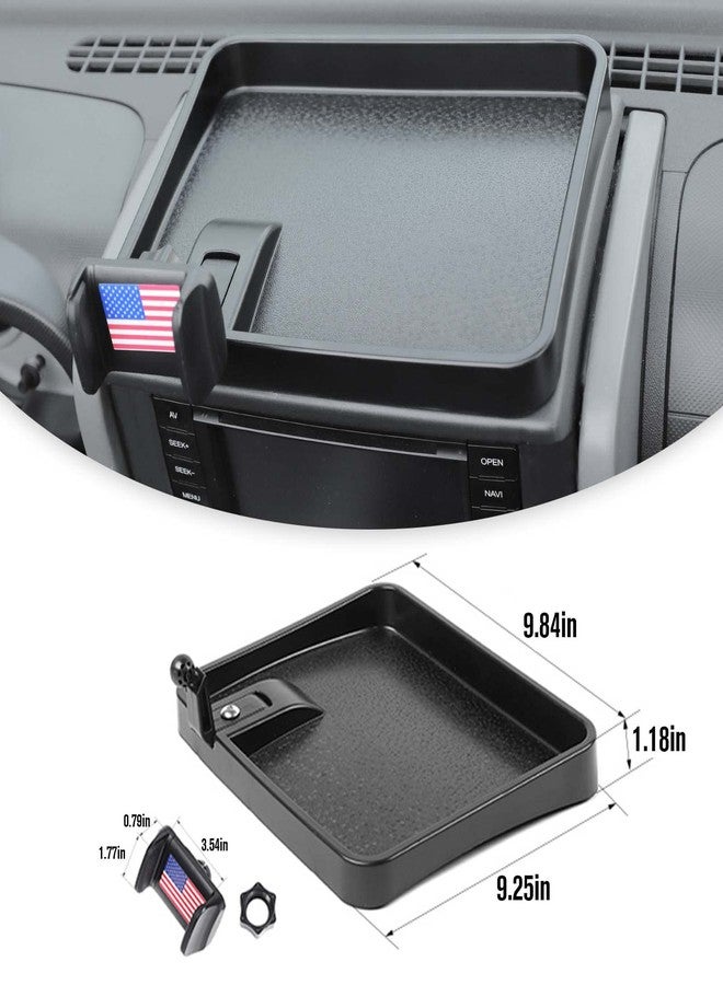 Jimen حامل هاتف محمول متوافق مع سيارات جيب رانجلر JK JKU موديلات 2007-2010، منظم لوحة القيادة، صينية تخزين - Image 3
