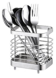 Excefore Kitchen Cutlery Utensil Holder, Stainless Steel Kitchen Sink Organisers, Cutlery Drainer for Kitchen Utensil, Rust Proof Kitchen Sink Organiser, for Knives and Spoons, Spatulas, Tongs  - Image 1