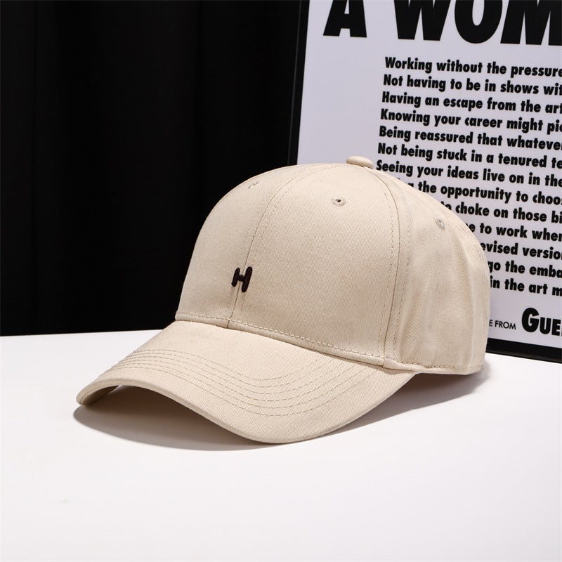 Baseball Cap Couple Embroidered H Letter Soft Top Sports Sun Hat - Image 2