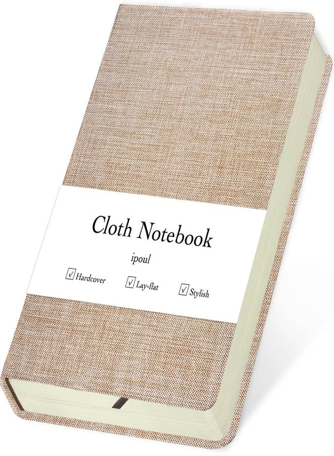ipoul Linen Notebook, College Ruled, Hardcover, Lay Flat, B6, Small, 5x7, Thick, 100gsm, Pink, Journal for School, Office, Writing - Image 1
