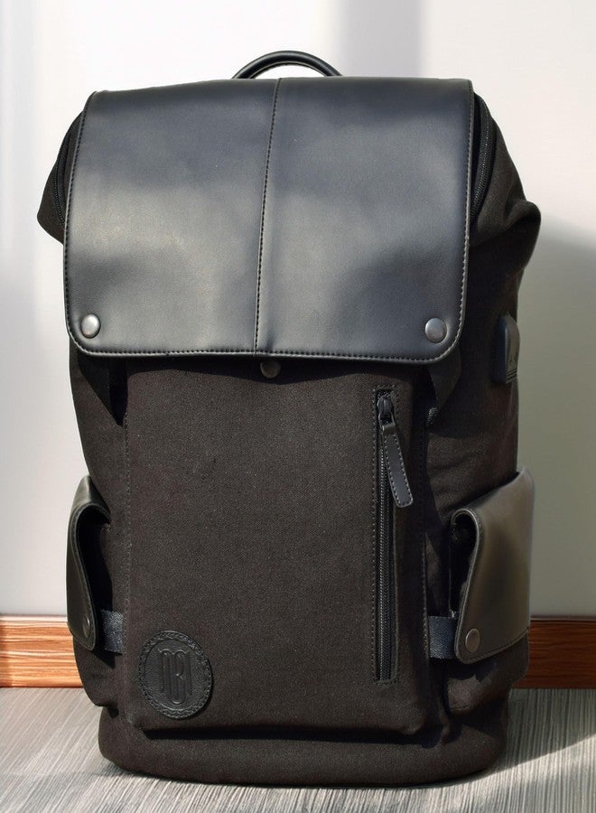 Mona B Laptop Backpack for Men & Women with Up to 15" Laptop Compartment - 20L Capacity - Ideal for Office, College, School & Travel - Black - Image 3