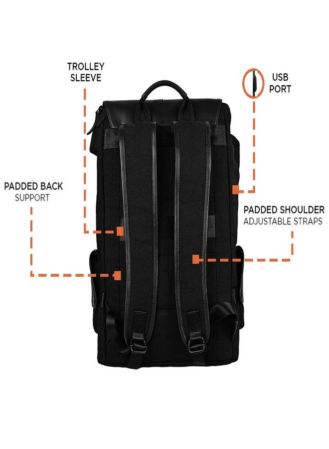 Mona B Laptop Backpack for Men & Women with Up to 15" Laptop Compartment - 20L Capacity - Ideal for Office, College, School & Travel - Black - Image 5