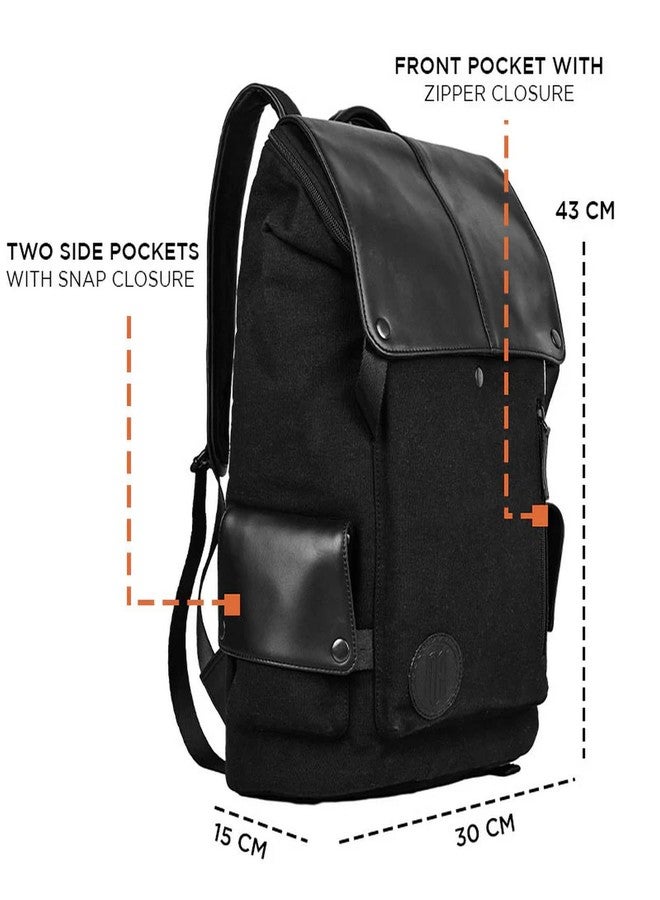 Mona B Laptop Backpack for Men & Women with Up to 15" Laptop Compartment - 20L Capacity - Ideal for Office, College, School & Travel - Black - Image 4