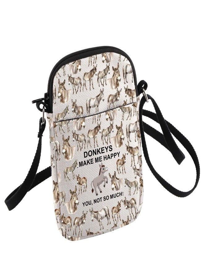 HOLLP Donkeys Lovers Gift Donkeys Make Me Happy Crossbody Bag Donkey Small Sling Bag Gift for Animal Lovers (Donkeys Make Me Happy) - Image 1