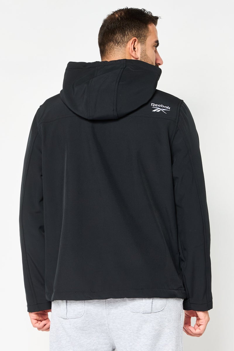 Reebok Men Sportswear Fit Long Sleeve Outdoor Jacket, Black - Image 4