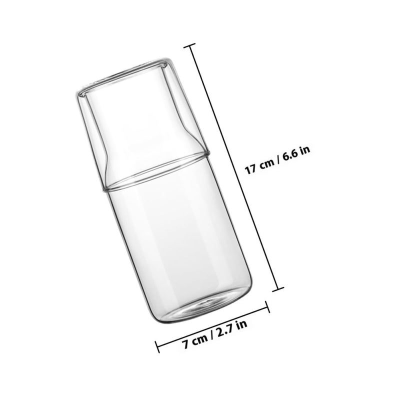 Heat Resistant Glass Carafe 550ml Multi Function Bedside Water Pitcher For Tea Juice Milk - Image 3