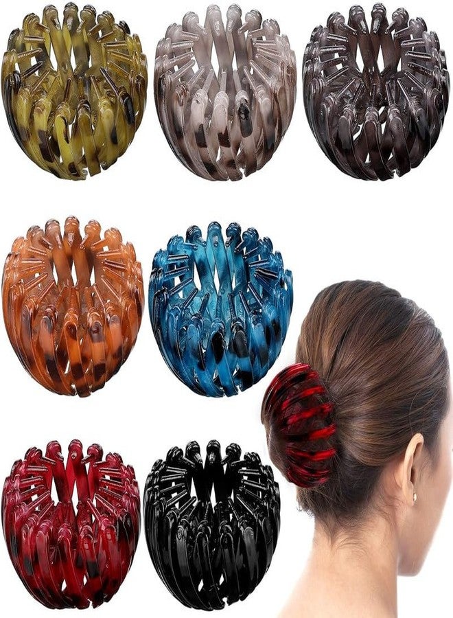 YANWENX Ponytail Holder Clip Bird Nest Shaped Hair Clips Hair Accessory Hair Donut Bun Maker Hair Styling Tool for Women Girls Pack Of 7 - Image 1