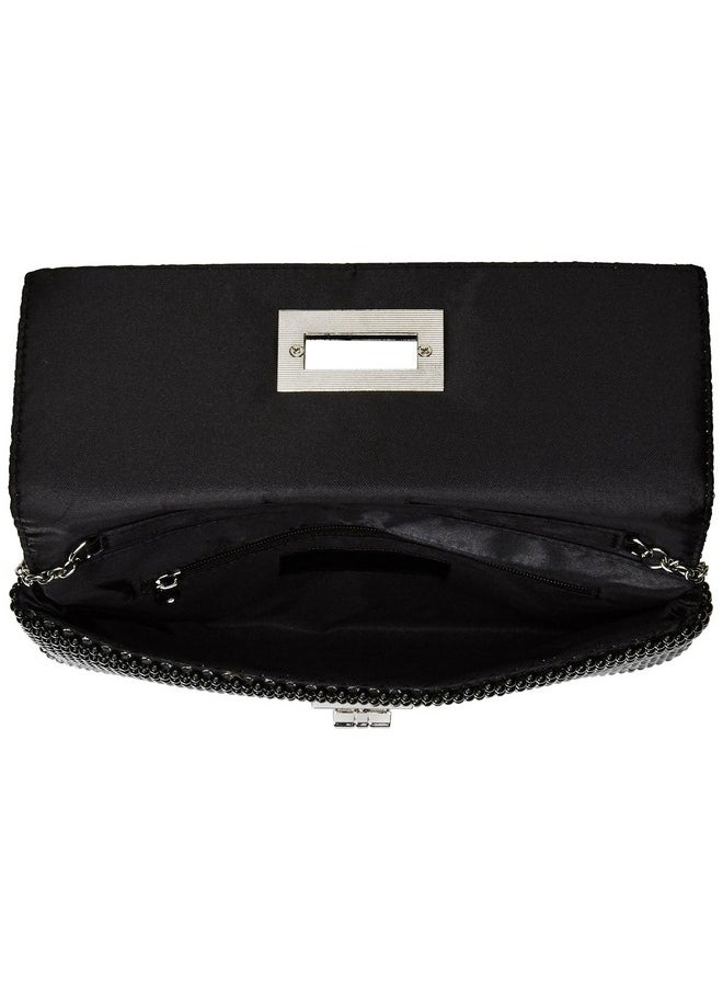 Jessica McClintock Womens Trina Mesh Clutch Evening Handbags Black One Size Us  - Image 5