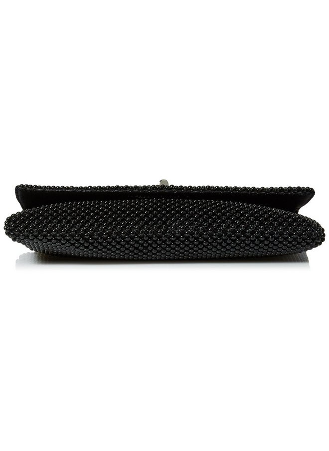 Jessica McClintock Womens Trina Mesh Clutch Evening Handbags Black One Size Us  - Image 4