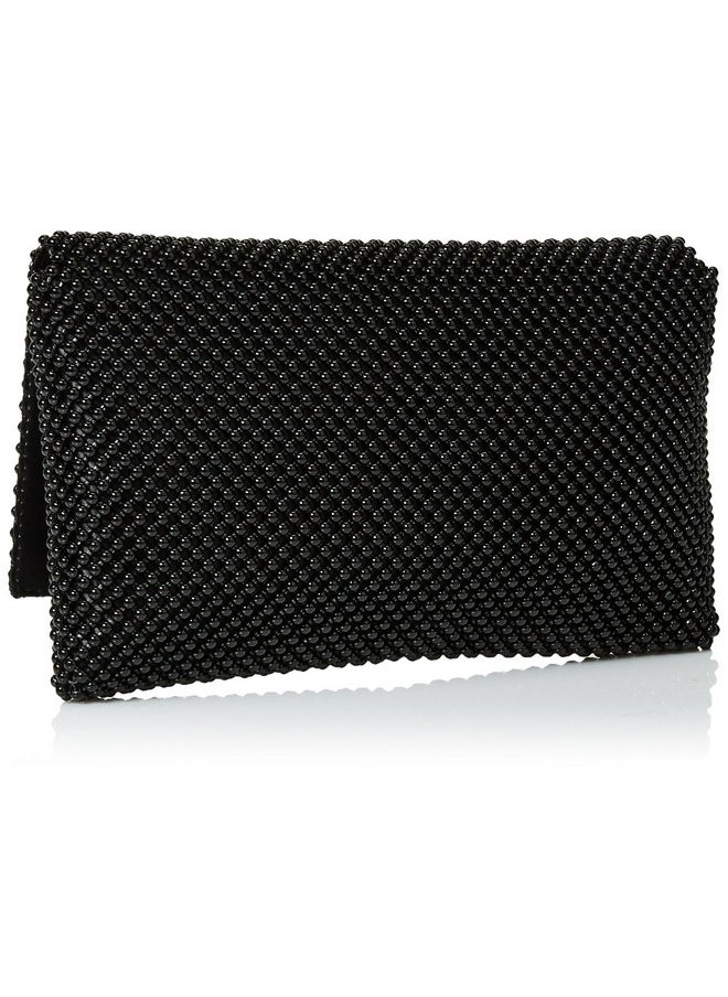 Jessica McClintock Womens Trina Mesh Clutch Evening Handbags Black One Size Us  - Image 2