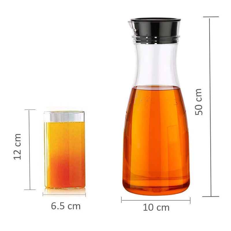 Dweezhet Unbreakable 1 Water Juice Jug and 6 Pieces Glass Combo Set for Dining Table Jug Glass Set Food Grade Material Jug Glass Set 1 Liter Jug 300ml Glass Multicolor - Image 3