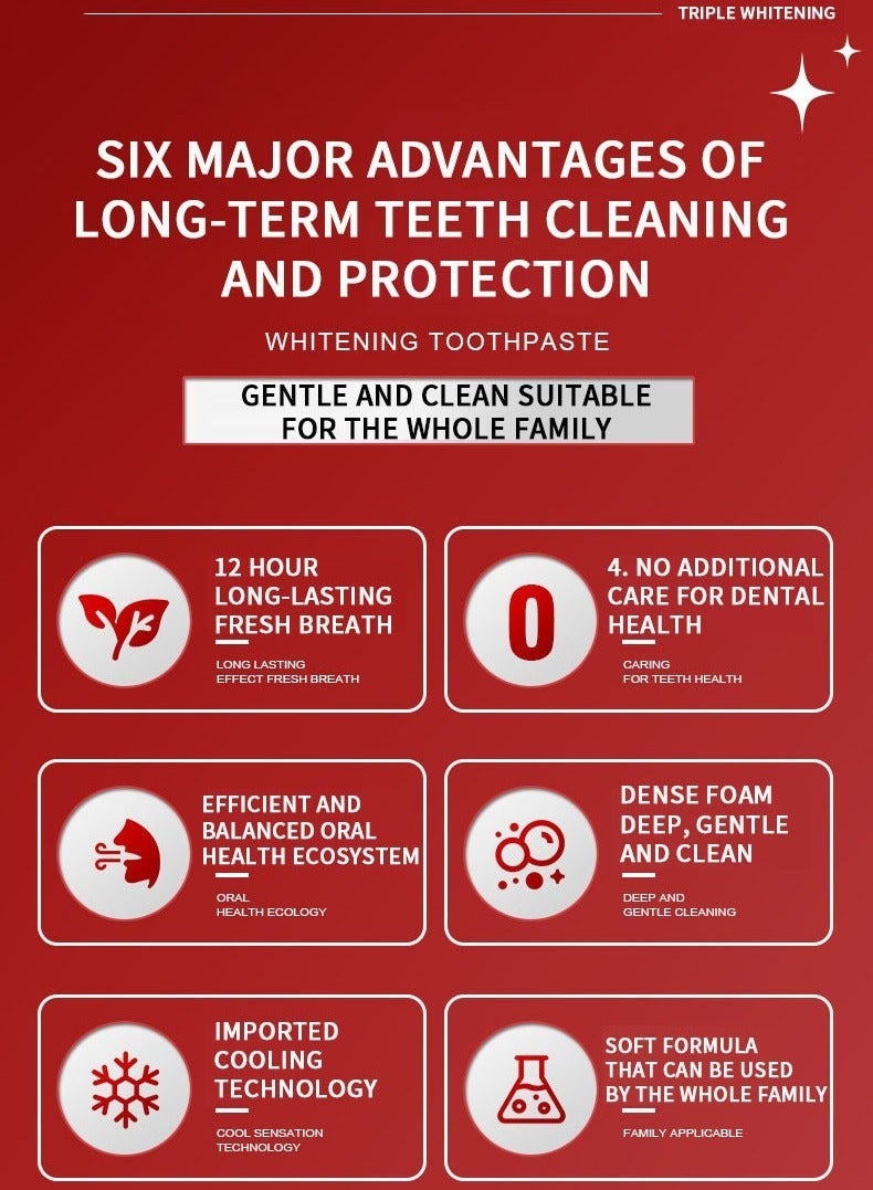 SP معجون أسنان تبييض SP-8 عبوة 3، معجون أسنان بروبيوتيك SP-8 المشرق، معجون أسنان للعناية العميقة 100غ*3 - Image 4