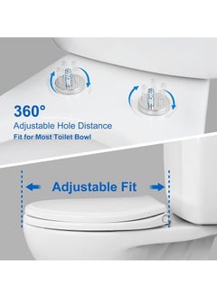 SANMUGEED 2 Pack Toilet Seat Hinges Fixings, Quick Release Top Fix Blind Hole Fittings Expanding Rubber Screws Home Office Hotel Apartments Restroom  - Image 5