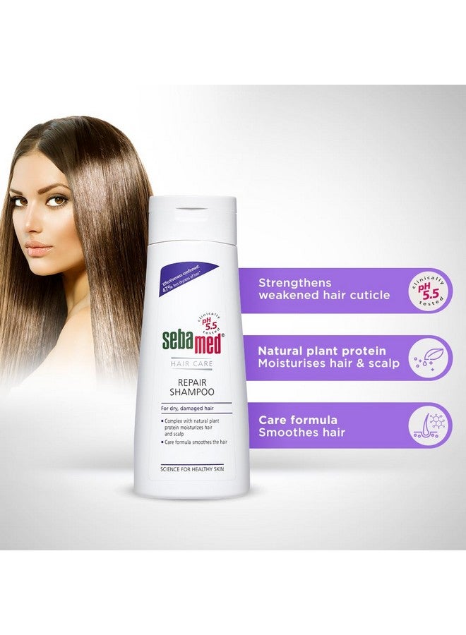 Sebamed شامبو إصلاح الشعر سيباميد | pH5.5 | 47% أقل جفاف للشعر مؤكد | بروتين نباتي يرطب الشعر وفروة الرأس الجافة والتالفة | مختبر جلدياً وسريرياً | خالي من SLS والبارابين | 200 مل - Image 5