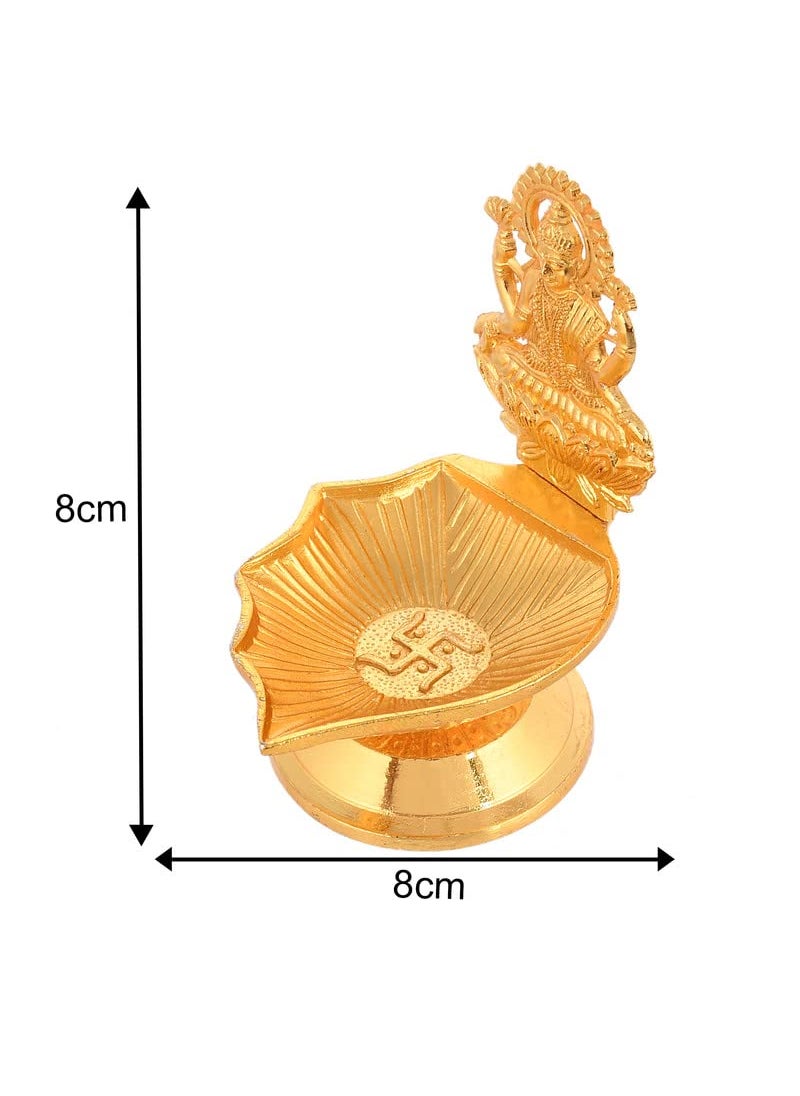 JAIPUR ACE - JAIPUR ACE Brass Kuber Lamp Gaja Lakshmi Diya Pack of 1 - Image 1