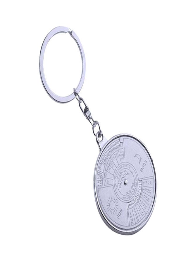 NIBEMINENT Alloy Metal Perpetual Calendar Key Holdercasual Chain