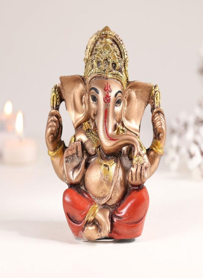 Floweraura Raksha Bandhan Celebration Premium Handcrafted Lord Ganesha Blessings Set of 2 Om & Ganesha Rakhi with Lord Ganesha Idol Showpiece-Rakhi for Brother, Bhai, Cousin & Raksha Bandhan Gift - Image 4