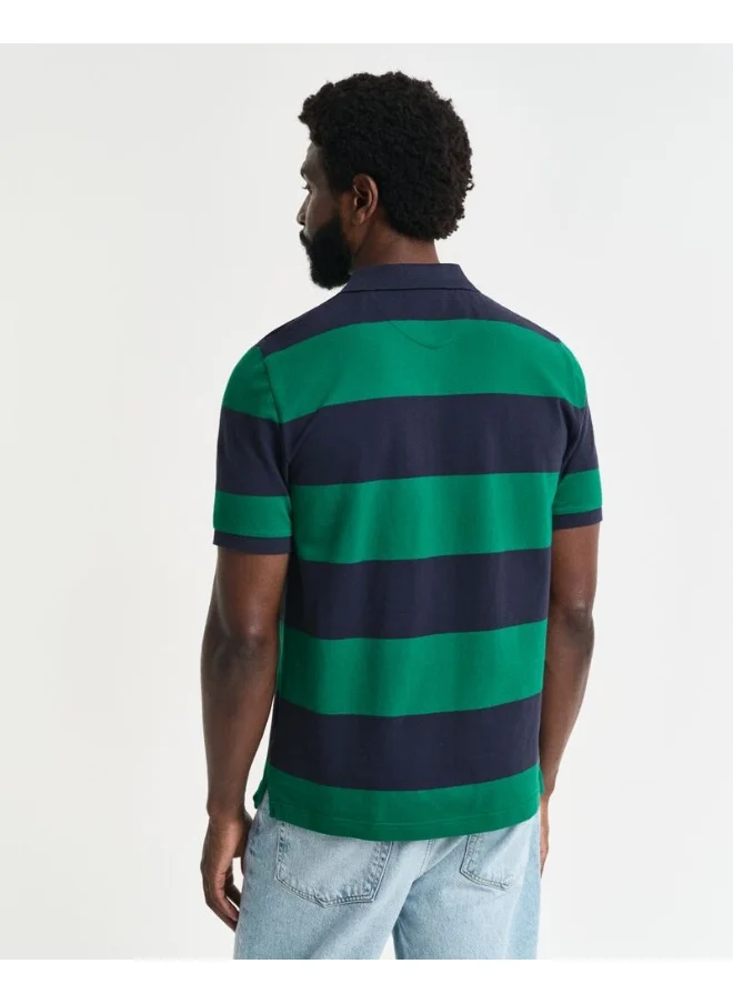 غانت Block Striped Piqué Polo Shirt