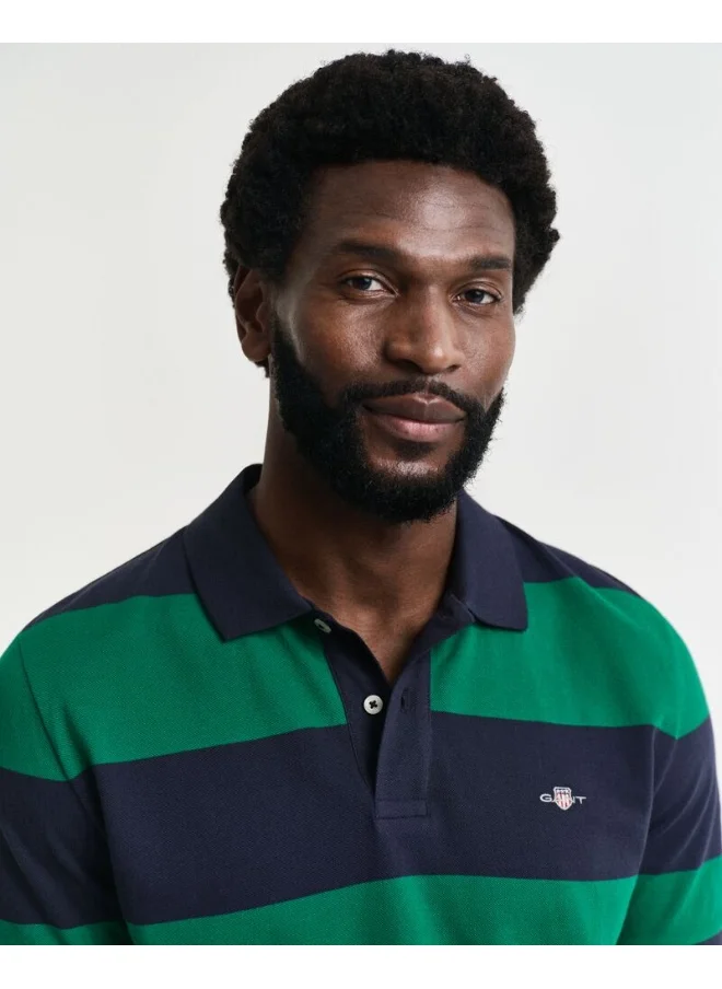 غانت Block Striped Piqué Polo Shirt
