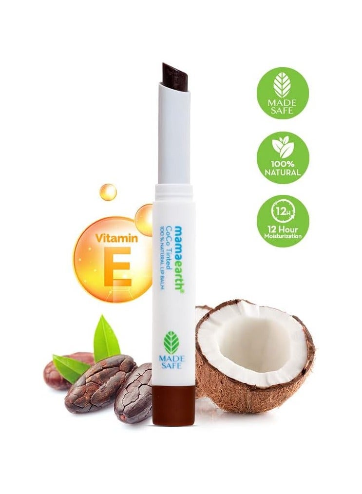 Mamaearth CoCo Tinted 100% Natural Lip Balm 2g - Image 1