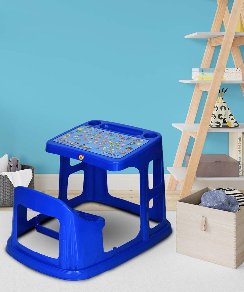 PRIMA طاولة دراسة للأطفال من برايم جونيور وسينيور مع كرسي بلاستيكي وحامل أكواب للأطفال من عمر 25 سنة - Image 1