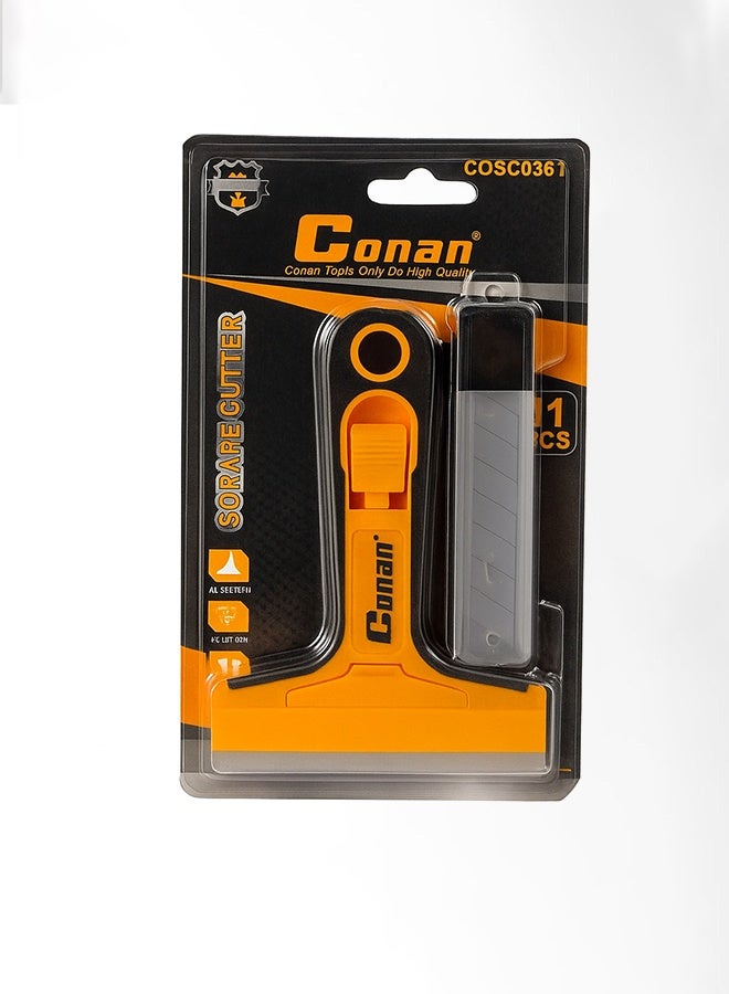 CONAN Scrape Cutter with 10 Replacement SK5 Blades – 18mm Cleaning Knife - Image 2