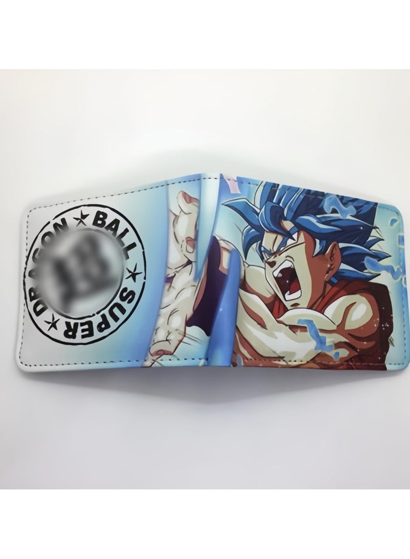 KUYING Dragon Ball PU Short Personalized Leather Wallet Card Bag 