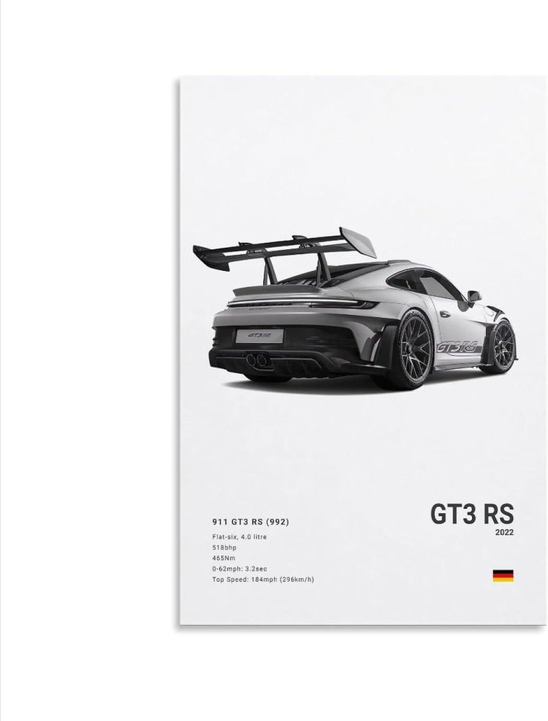 Dujoi 911 GT3 RS Canvas Poster - Image 1