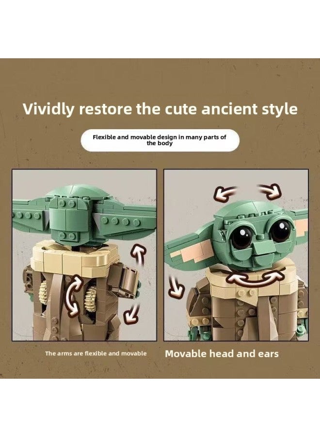 Building Blocks - Baby Yoda Stroller - Export Packaged in Bags. Building Blocks - Small Particle Assembly Toys, Compatible with Mainstream Brands, Educational Puzzles, Creative Gifts for Children, Birthday Gifts. - Image 3