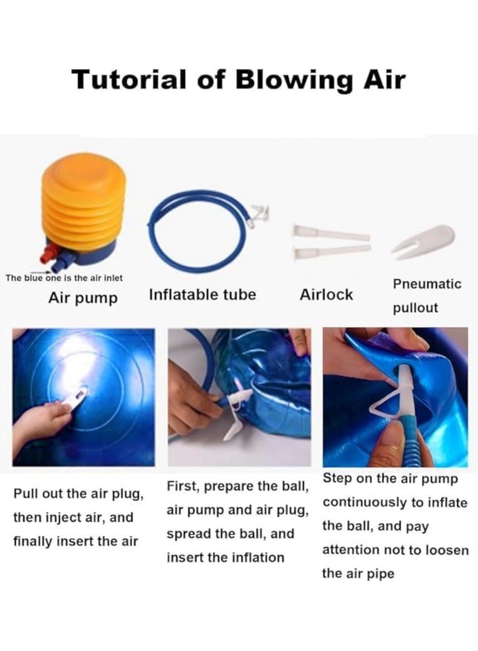 Anti-burst Yoga Ball, fitness ball, air pump thickening stability balance ball, for physical exercise, 65cm- blue - Image 4