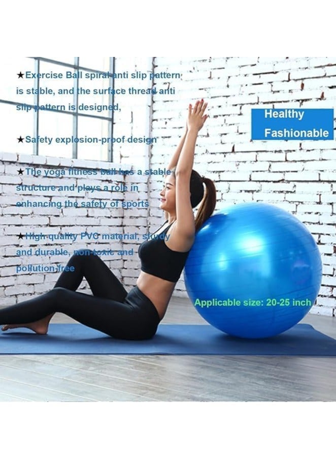 Anti-burst Yoga Ball, fitness ball, air pump thickening stability balance ball, for physical exercise, 65cm- blue - Image 5