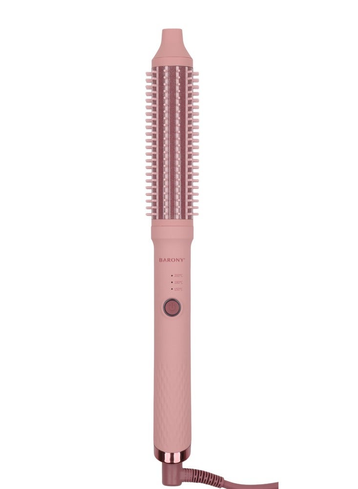 Barony Slim Hair Straightening Brush - Pink - Image 1