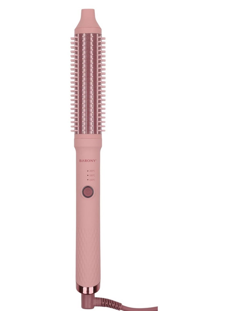 Barony Slim Hair Straightening Brush - Pink - Image 1